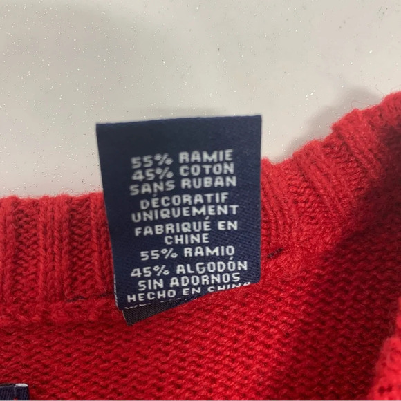 Chaps Red‎ Plaid Crew Neck Sweater Men Large  Grandpa Preppy Casual Holiday Work - Picture 8 of 10